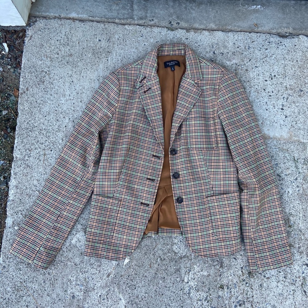 Talbots Plaid Blazer